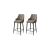 Hanah Home Enox Cappuccino and Black bárszék szett, 2 db, kávé, 2 db