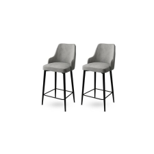 Hanah Home Enox Grey and Black bárszék szett, 2 db, szürke, 2 db bútor