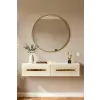  Hanah Home komód fehér, travertin, Gold Rany 120 - fehér, travertin, arany