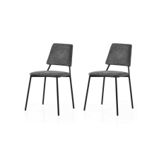 Hanah Home Lima Grey and Black étkezőszék szett, 2 db bútor