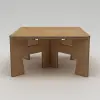  Hanah Home Natúr fa Dohányzóasztal Tabula