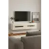  Hanah Home Rany 120 komód - fehér, travertin, ezüst