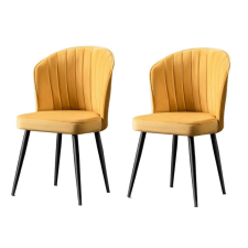 Hanah Home Rubi Yellow and Black étkezőszék szett, 2 db, sárga bútor