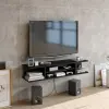  Hanah Home TV Stand Black Pivot - Black