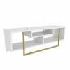  Hanah Home TV Stand Gold White Asal 120 - Gold, White