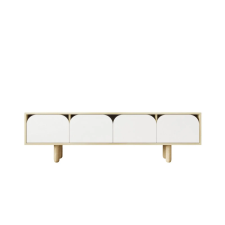  Hanah Home TV Stand Sapphire Oak White Lazio - Sapphire Oak, White bútor