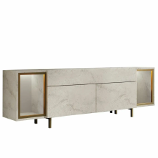  Hanah Home TV Stand Travertine Gold Zenith - Travertine, Gold bútor