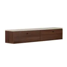  Hanah Home TV Stand Travertine Walnut Ligne 140 - Travertine, Milano Walnut bútor