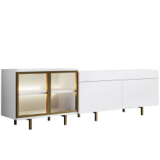  Hanah Home TV Stand White Gold Vienna - White, Gold bútor