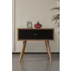  Hanah Home Vita 5106 éjjeliszekrény diófa és fekete színben