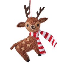 HANG ON filc karácsonyfadísz, szarvas sálban karácsonyfadísz