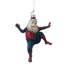 HANG ON üveg karácsonyfadísz, Spider Santa karácsonyfadísz
