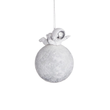 HANG ON üveg karácsonyfadísz, űrhajós a Holdon 12cm karácsonyfadísz