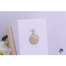  Hanne antiallergén  MOM medál szív mintázattal-14K medál