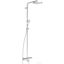 Hansa Hansaviva termosztátos zuhanyrendszer 25 cm-es esőztetővel,kádtöltővel és zuhanyszettel,króm 65162201 csaptelep