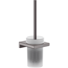 Hansgrohe AddStoris WC feke tartó, falra szerelhető szálcsiszolt fekete/króm 41752340 fürdőszoba kiegészítő