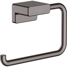 Hansgrohe AddStoris WC papír tartó fedlap nélkül szálcsiszolt fekete/króm 41771340 fürdőszoba kiegészítő