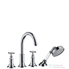Hansgrohe AXOR MONTREUX 4-lyukú, épített peremre szerelhető kádcsaptelep, króm 16544000 csaptelep