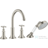 Hansgrohe AXOR MONTREUX 4 üléses épített peremre szerelhető kádtöltő csaptelep,rozsdamentes acél hatású 16544800