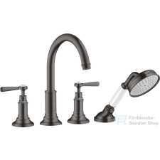 Hansgrohe AXOR MONTREUX 4 ülésesperemre szerelhető kádtöltő csaptelep,szálcsiszolt fekete króm 16550340 csaptelep