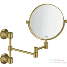 Hansgrohe AXOR MONTREUX fali kozmetikai tükör,szálcsiszolt sárgaréz hatású 42090950 fürdőszoba kiegészítő