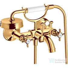 Hansgrohe AXOR MONTREUX kádtöltő csaptelep zuhanyszettel,polírozott arany hatású 16540990 csaptelep
