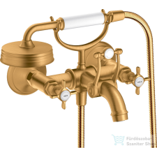 Hansgrohe AXOR MONTREUX kádtöltő csaptelep zuhanyszettel,szálcsiszolt arany hatású 16540250 csaptelep