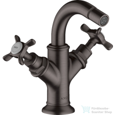 Hansgrohe Axor Montreux kétkaros bidé csaptelep automata leeresztővel,szálcsiszolt fekete króm 16520340 csaptelep