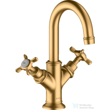 Hansgrohe AXOR MONTREUX kétkaros mosdó csaptelep automata leeresztővel,szálcsiszolt sárgaréz hatású 16505950 csaptelep