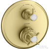 Hansgrohe Axor Montreux termosztátos színkészlet falsík alatti szereléshez elzáró-és váltószeleppel,szálcsiszolt sárgaréz hatású 16820950