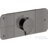 Hansgrohe AXOR ONE 3 utas termosztátos falsík alatti kád /zuhany csaptelep,polírozott fekete króm 45713330
