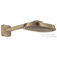 Hansgrohe AXOR SHOWERSPHERE Ecosmart+ 25x16 cm-es esőztető zuhanykarral, szálcsiszolt bronz 39770140 csaptelep