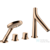 Hansgrohe Axor Starck Organic 4 üléses peremre szerelhető termosztátos kádtöltő csaptelep,polírozott vörös arany hatású 12425300