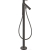 Hansgrohe AXOR STARCK szabadon álló kádtöltő csaptelep zuhanyszettel, alaptest nélkül, szálcsiszolt fekete króm 10456340