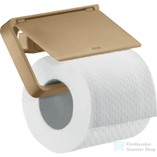 Hansgrohe AXOR UNIVERSAL Softsquare fedeles wc papír tartó,szálcsiszolt bronz 42836140 fürdőszoba kiegészítő