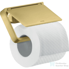 Hansgrohe AXOR UNIVERSAL Softsquare fedeles wc papír tartó,szálcsiszolt sárgaréz hatású 42836950 fürdőszoba kiegészítő