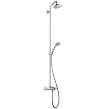  Hansgrohe Croma 100 Showerpipe &#216; 160 mm - Termosztátos csapteleppel kádhoz, króm 27143000 fürdőkellék