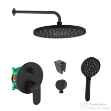 Hansgrohe falsík alatti zuhanyrendszer VERNIS BLEND kezelővel, Kielle kiegészítőkkel, matt fekete SANI21HKK408 csaptelep