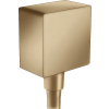 Hansgrohe FixFit csőcsatlakozás Square visszafolyásgátlóval szálcsiszolt bronz 26455140