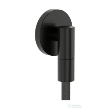 Hansgrohe FIXFIT FINE S gégecső csatlakozó visszafolyásgátlóval, szálcsiszolt fekete króm 28882340 csaptelep