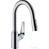 Hansgrohe FOCUS M42 180 kihúzható fejes mosogató csaptelep,2 jet, króm 71801000