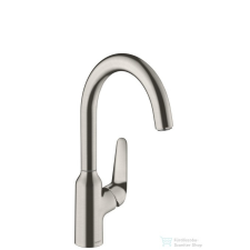 Hansgrohe FOCUS M42 220 mosogató csaptelep, rozsdamentes acél hatású 71802800 csaptelep