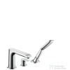 Hansgrohe METRIS 3-lyukú, peremre szerelhető, egykaros kádcsaptelep, króm DN15 31190000