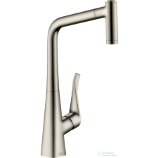 Hansgrohe METRIS M71 egykaros mosogató csaptelep kihúzható fejjel 320, nemesacél felület 73801800 csaptelep