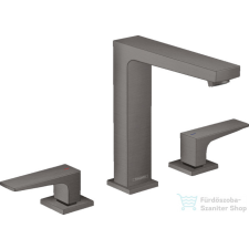 Hansgrohe METROPOL 3 üléses mosdó csaptelep,klik-klak leeresztővel, szálcsiszolt fekete/króm 32515340 csaptelep