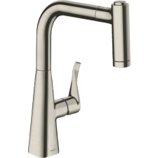 Hansgrohe Mosogató csaptelep Hansgrohe Metris M71 kihúzható zuhannyal rozsdamentes acél megjelenés 14834800 csaptelep