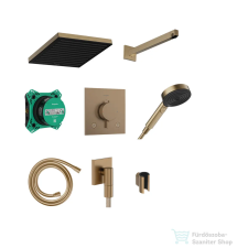 Hansgrohe PULSIFY E termosztátos falsík alatti zuhanyrendszer, szálcsiszolt bronz 24625140 csaptelep