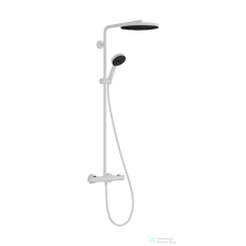 Hansgrohe Pulsify S Puro termosztátos zuhanyrendszer 3 funkciós kézizuhannyal,matt fehér 24237700 csaptelep