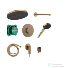 Hansgrohe PULSIFY S termosztátos falsík alatti zuhanyrendszer, szálcsiszolt bronz 24624140 csaptelep