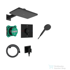 Hansgrohe RAINDANCE ALIVE Q komplett falsík alatti termosztátos zuhanyrendszer, matt fekete 24620670 csaptelep